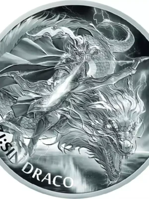 2024 1oz South Korea Zi:Sin Draco .999 Silver BU Medal