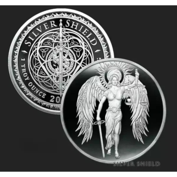 2024 1oz GSM Silver Shield Mini Mintage Series - Lady Justice .999 Silver Proof Medal