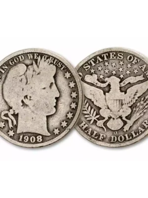US 90% Silver Coinage -- Barber Half Dollars width=