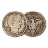 US 90% Silver Coinage -- Barber Quarters  width=