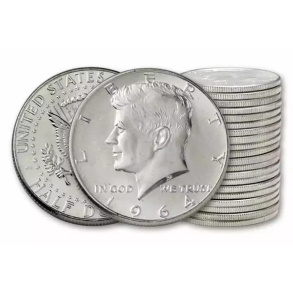US 90% Silver Coinage - Pre 1965 - Junk Silver - Kennedy Half Dollars width=