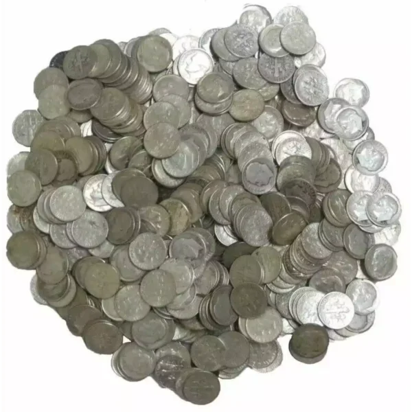 US 90% Silver Coinage - Pre 1965 - Junk Silver - Roosevelt Dimes width=