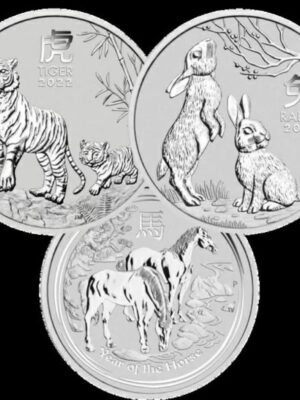 Mixed Dates Lunar Silver Coins